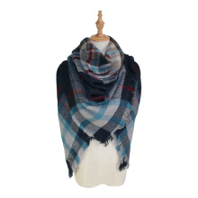 Plaid cashmere women winter scarf warm big square scarf Acrylic women Scarves Shawls